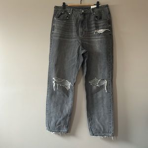American Eagle Mom Jean Smoked Gray Sz 32/14‎ NWT